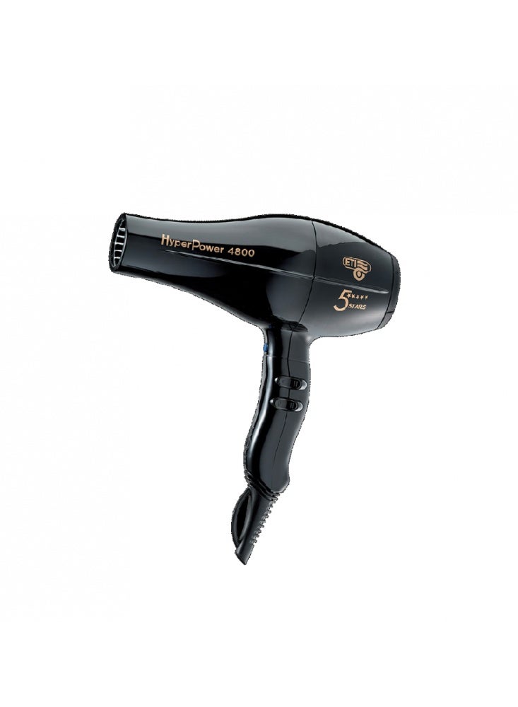 ETI Hyper Power 4800 Professional Hair Dryer - Made in Italy - Black - Image 3
