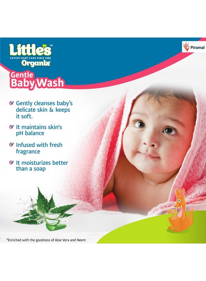 Little's Organix Gentle Baby Wash 400Ml - Pump Pack | Dermatologically Tested | With Organic Aloe Vera & Neem | Ph Balanced | All Skin Types - Image 3