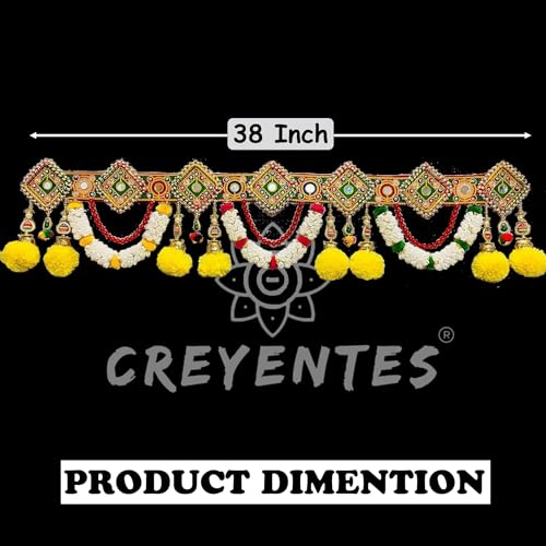 Creyentes® Torans for Entrance Main Door for Stylish Decoration Hangings Home Thoranam Traditional Bandarba (Mogra Toran) - Image 2