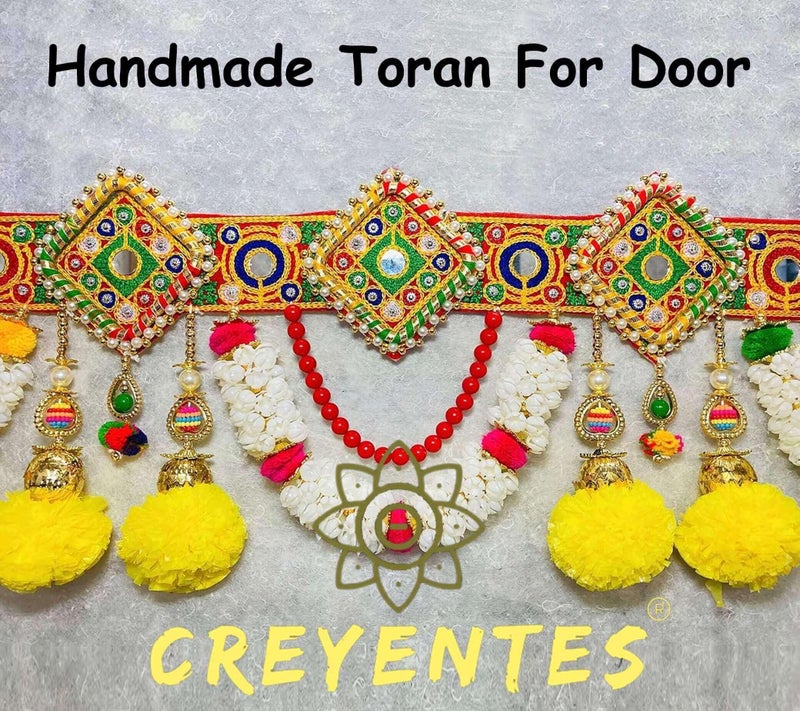 Creyentes® Torans for Entrance Main Door for Stylish Decoration Hangings Home Thoranam Traditional Bandarba (Mogra Toran) - Image 3