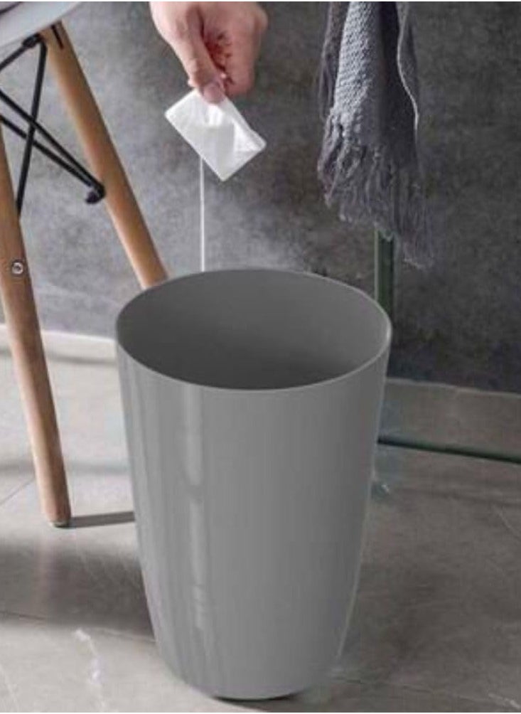 بريمانوفا سلة المهملات الدائرية للمطبخ مكتب الحمام  27 x12 سم رمادي 6 لتر  - Image 2