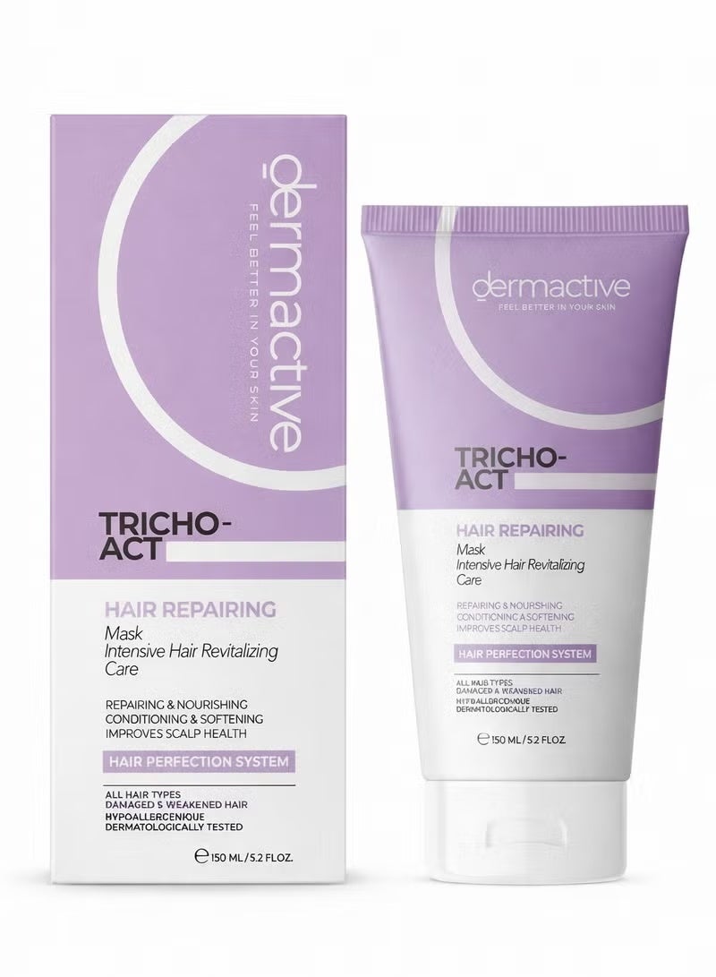 Dermactive Tricho-Act Hair Repairing Mask – 150 ml, Intensive Repair, Deep Nourishment, Softness & Shine, For Damaged, Dry, or Treated Hair - Image 1
