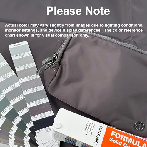 Pander حقيبة حزام باندر كبيرة 2 لتر، حقيبة فاني نايلون للنساء والرجال مع حزام قابل للتعديل، رمادي داكن - Image 2