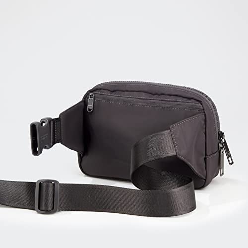 Pander حقيبة حزام باندر كبيرة 2 لتر، حقيبة فاني نايلون للنساء والرجال مع حزام قابل للتعديل، رمادي داكن - Image 5