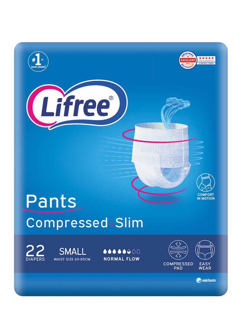 Lifree Slim Culotte Adult Diaper Pants Small Size 3 Cup Absorbency Jumbo Pack 22 Pieces  - Image 1