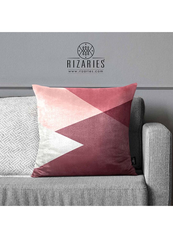 RIZARIES Super Soft Shades of Pink Geometric Throw Cushion  - Image 2