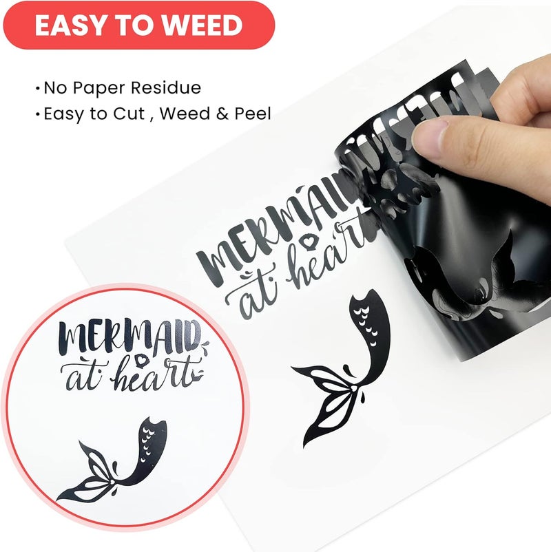EMODA Glossy Black Vinyl Adhesive Roll – 40x300 cm, Permanent Glossy Vinyl for DIY, Car Stickers, Scrapbooking, Cricut, Silhouette, Signs, Waterproof - Image 3