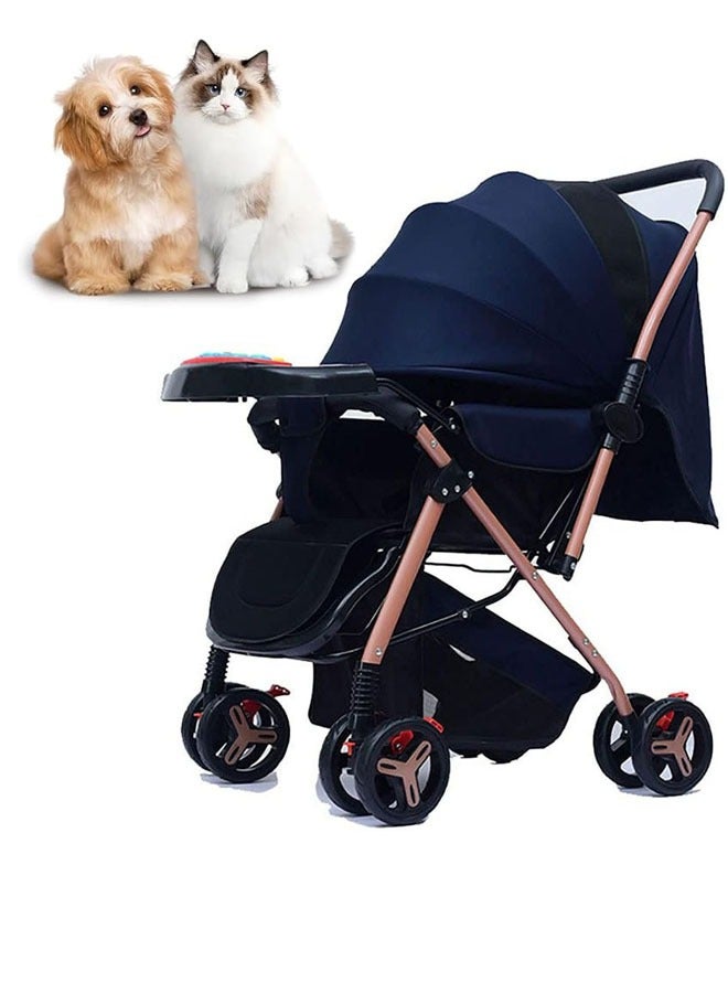 Folding Lightweight Stroller with Adjustable Handle and Two-Way Push with Detachable Music Keyboard - Image 1