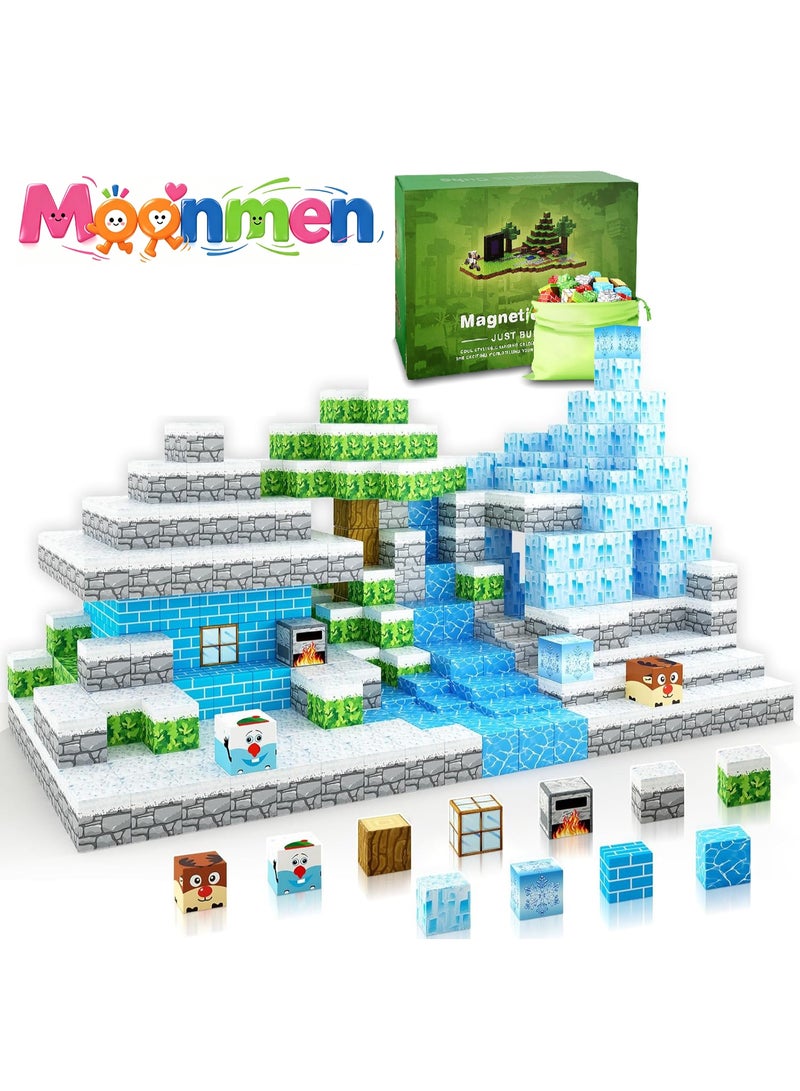 Moonmen Magnetic Building Set - 112 Pcs Build Blocks, STEM Sensory Toys for Boys & Girls, Classroom Must Haves Construction Toys - Image 1