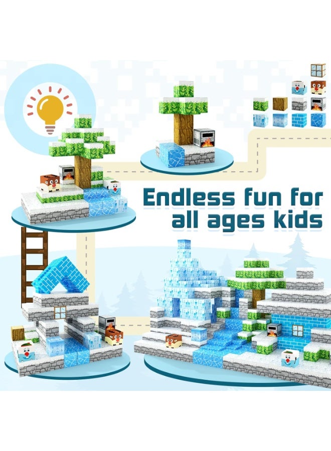 Moonmen Magnetic Building Set - 112 Pcs Build Blocks, STEM Sensory Toys for Boys & Girls, Classroom Must Haves Construction Toys - Image 4