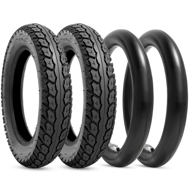 StaiBC Heavy Duty 125x225 1212 x214 Tire Inner Tube Set with Angled Valve Stem for Electric Scooters Razor Pocket Mod Currie Schwinn GT IZIP eZip 2 Sets