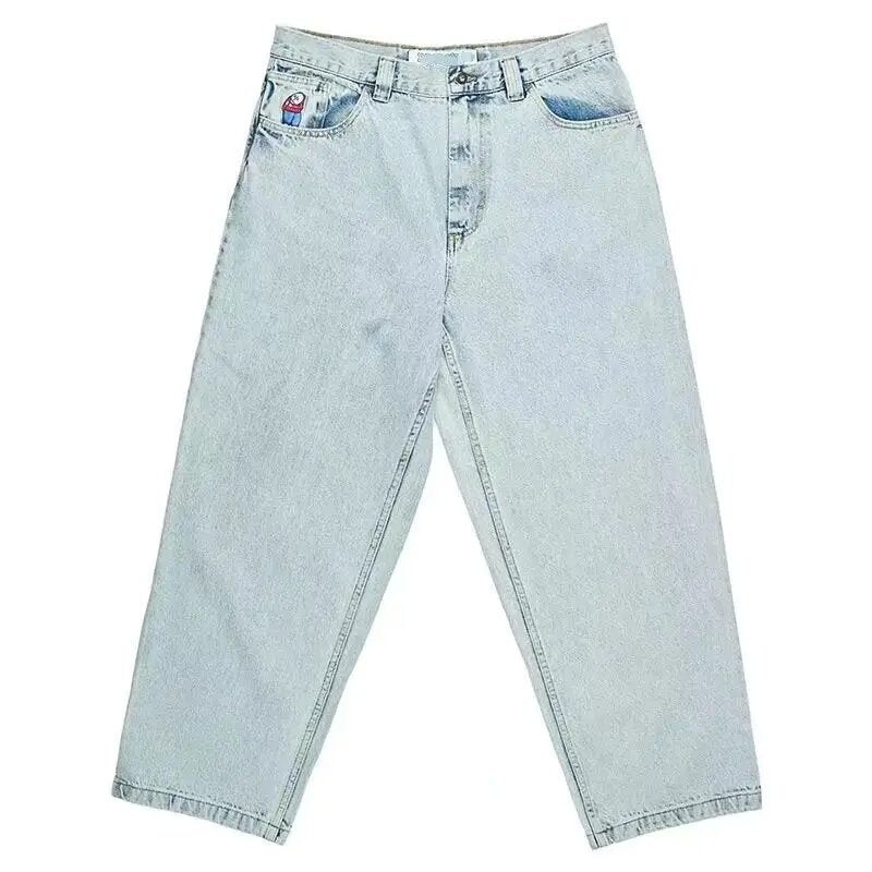 JNCO Blue Loose Jeans – Mid-Waist Straight Tube Denim Pants for Men - Image 5