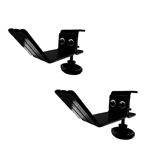 MYL HPHT Headphone Clamp Mount Stand Hanger/Holder Metal (Black) (Pack of 2, Black) - Image 1