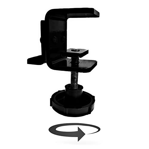MYL HPHT Headphone Clamp Mount Stand Hanger/Holder Metal (Black) (Pack of 2, Black) - Image 5