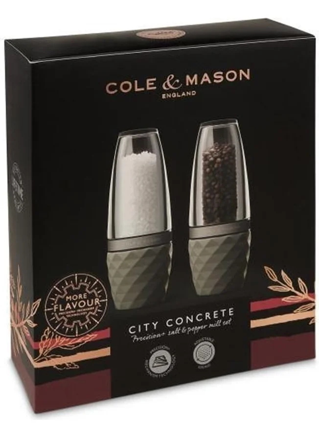 كول آند مايسون Cole - Mason H321806 City Concrete 160mm Salt-Pepper Mill Set