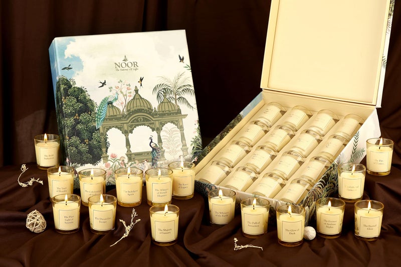 PROSPERRO LUMO by Parkash Candles Noor Luxury Scented Candle Gift Set – Soy Wax Jar Candles with Floral & Earthy Fragrances | Premium Wellness Collection (16) - Image 1