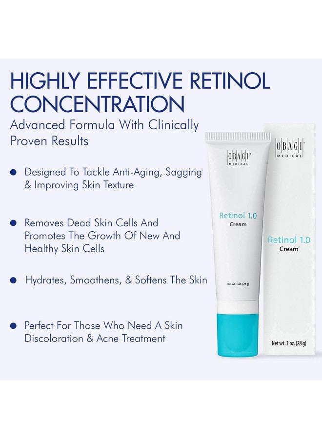 Obagi Medical Bagi Medical 360 Retinol 1.0 Cream Retinol Face Cream For Acne Treatment & Skin Discoloration Advanced Creambased Formula To Minimize Facial Lines & Wrinkles Antiaging Face Moisturizer 1 Oz - Image 3