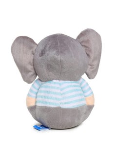 Webby Soft Animal Plush Elephant Toy 20Cm, Blue & Grey  - Image 5
