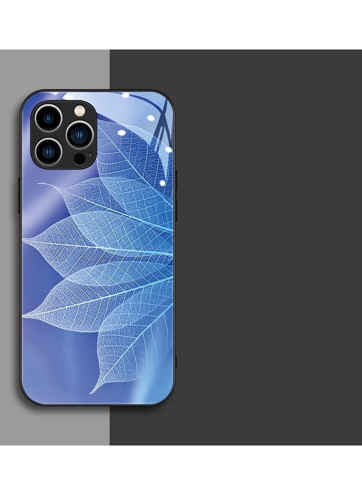 Loquat Back Cover Printed Glass Protective Mobile Phone Case for iPhone