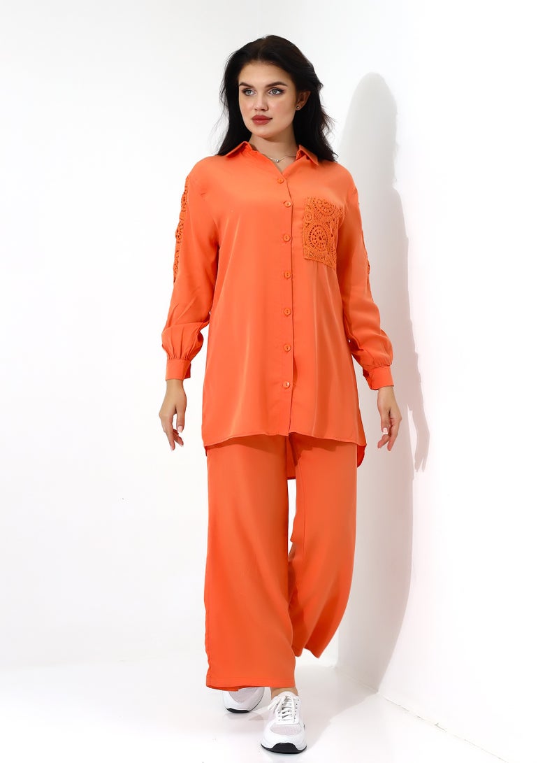 Elegant Blouse With An V-Neck And High Quality  - Image 3