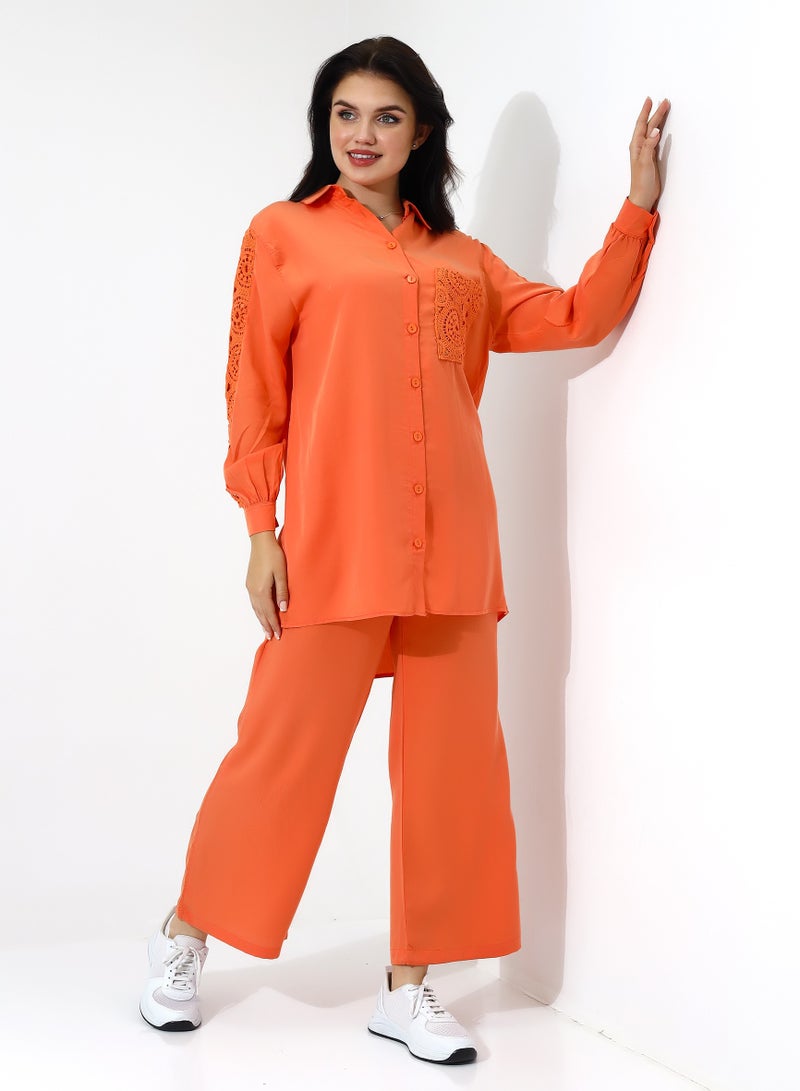 Elegant Blouse With An V-Neck And High Quality  - Image 2