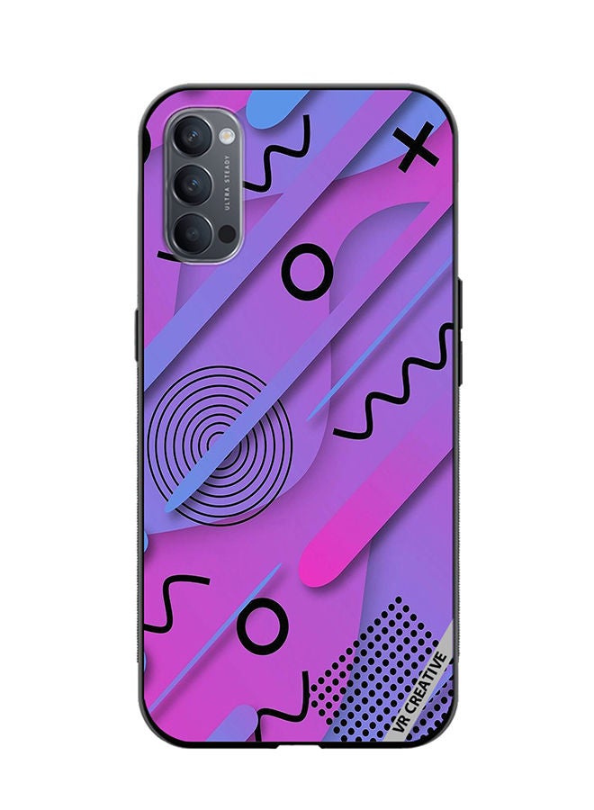 VR CREATIVE Protective Case Cover For Oppo Reno4 Pro 5G Layers With Xo Design Multicolour - Image 1