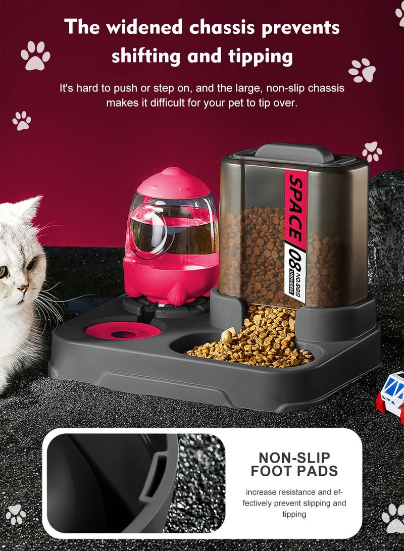 كيدل تغذية الأغذية التلقائية ومجموعة المياه تغذية القطط للكلاب القطط الحيوانات الأليفة الحيوانات - Image 2