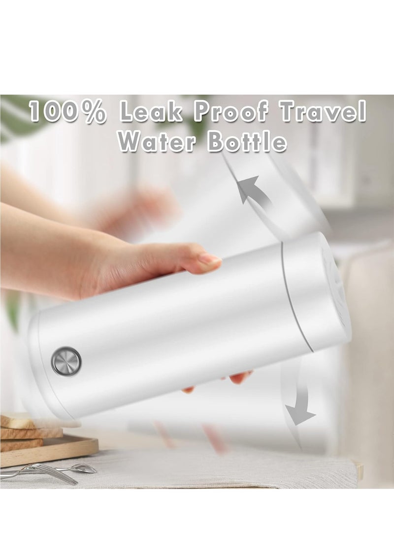 Joyelink Portable Electric Kettle, 400ml Travel Tea Kettle with Non-stick Coating Double Wall Water Boiler Bottle Insulated Coffee Thermos Mug Fast Boil and Auto Shut Off Hot Water Heater (White) - Image 3