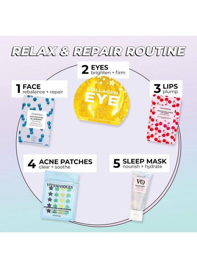 Vitamasques Lip Mask, 3-Pack - Cherry Vegan Collagen Lip Mask Sheets, Repair for Dry & Chapped Lips - Nourishing & Hydrating - Wild Cherries & Hyaluronic Acid - Vegan & Cruelty-Free - Image 5