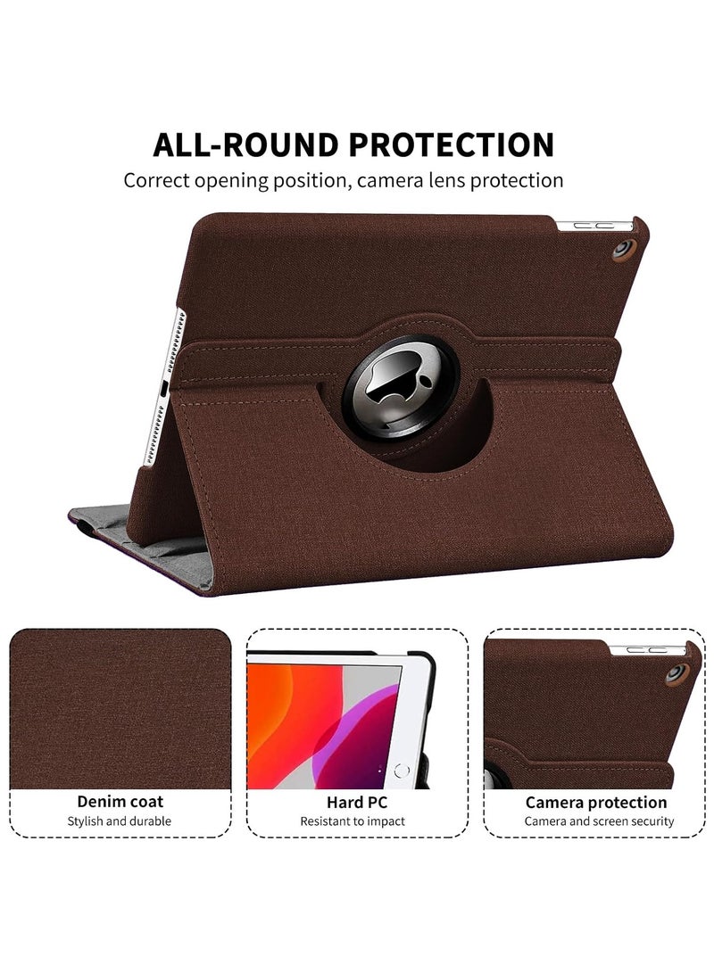 DUSALA 360 Degree Rotating Stand Auto Sleep Wake Folio Leather Smart Cover for iPad 10.2 inch - Image 5