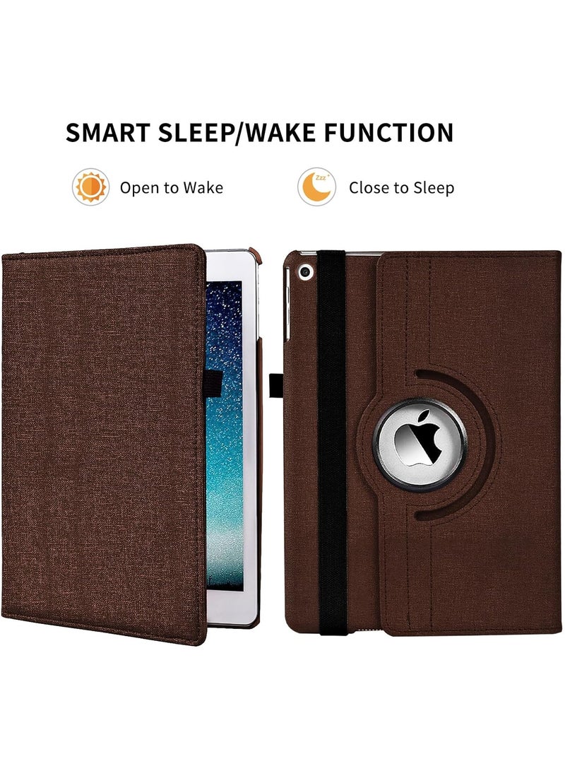 DUSALA 360 Degree Rotating Stand Auto Sleep Wake Folio Leather Smart Cover for iPad 10.2 inch - Image 2