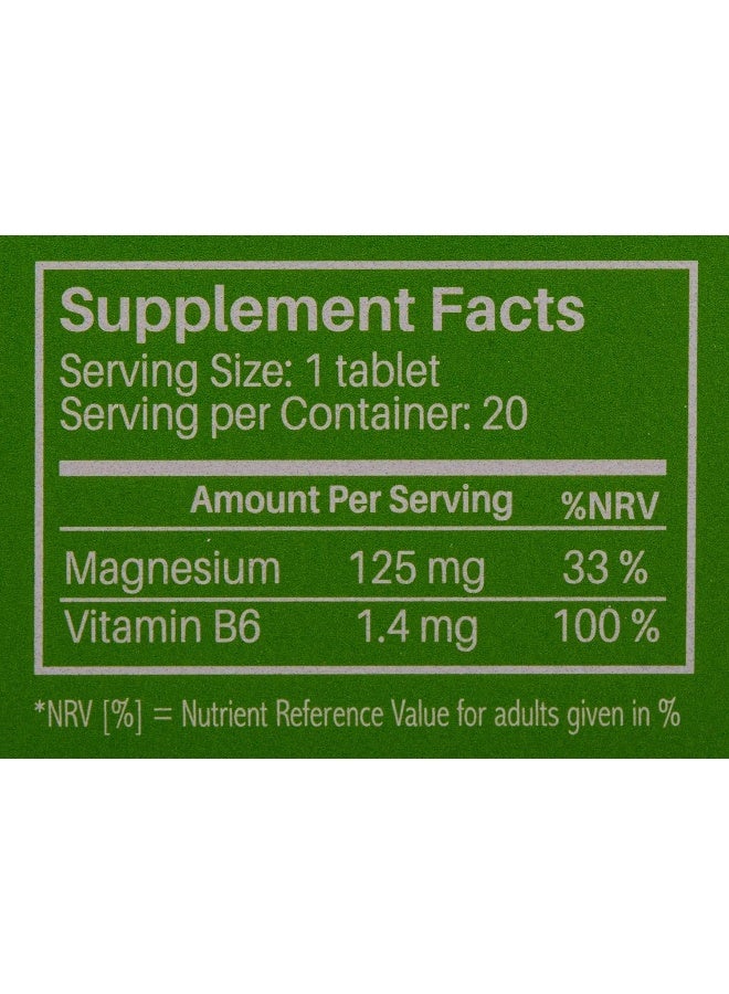 SUNSHINE NUTRITION Nutrition Magnesium With Vitamin B6 Effervescent Lemon Flavor 20 Tablets - Image 4