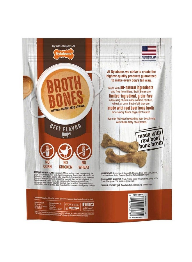 Nylabone Beef Broth Bones Dog Treats (Net 54Count), 2.38 Lb - Image 2
