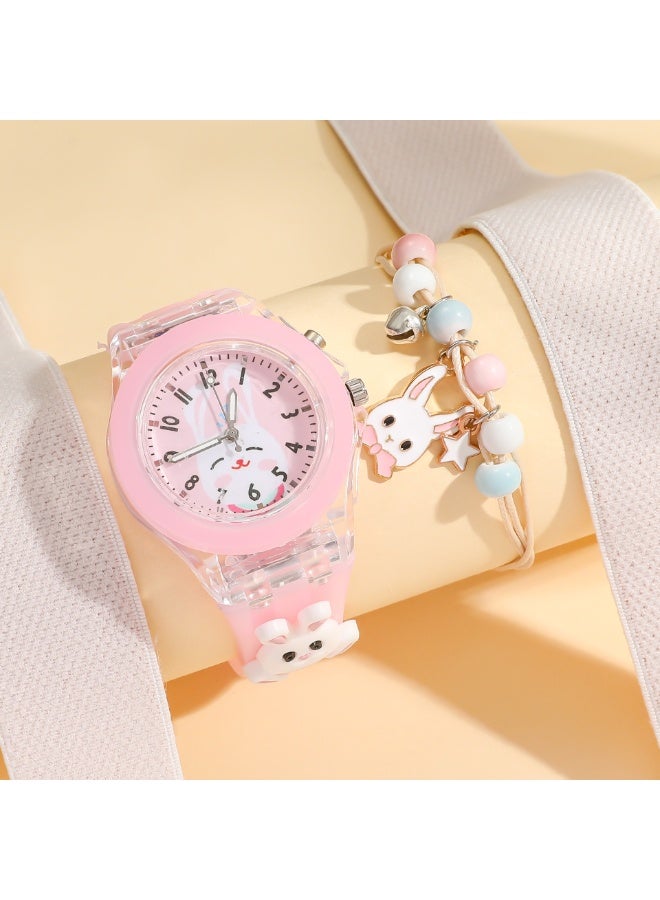 Mark Fairwhale Luminous Silicone Quartz Watch+Rabbit Bead Bracelet Set  - Image 2