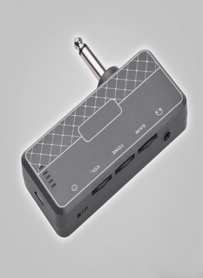VITOOS ROCK Guitar Headphone Amplifier Amp 1/4 Inch Plug 3.5mm Headphone Jack& Aux In with Gain Tone Volume Contorls Built-in Rechargeable Battery - Image 3