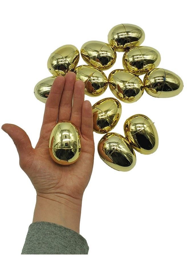Fun Express Golden Metallic Eggs For Easter (12 Piece Pack) Party Supplies, Easter Basket Stuffers  - Image 5