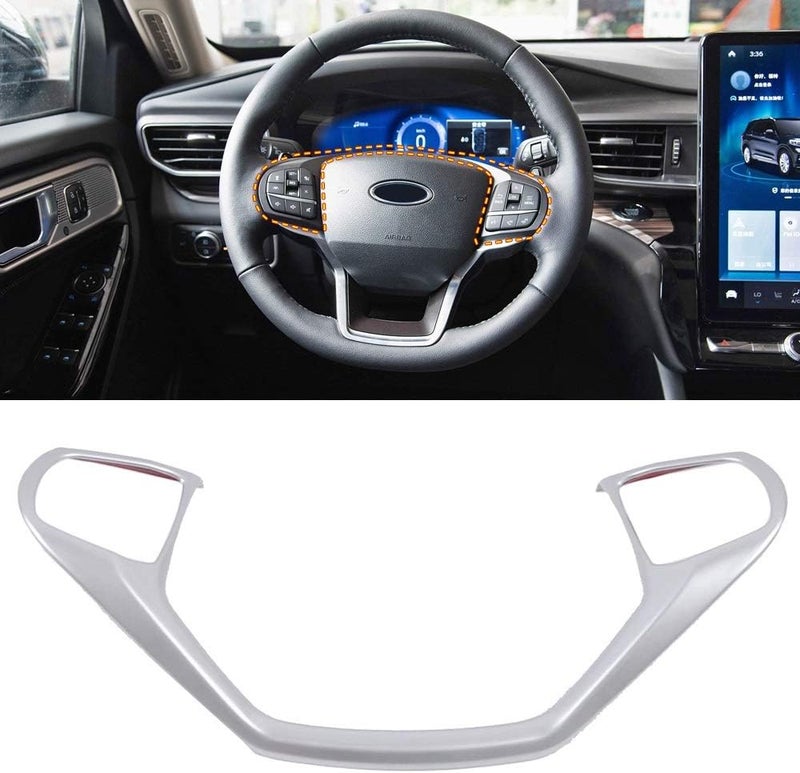 Wivplex ABS Matte Steering Wheel Cover Trim for Ford Explorer - Image 5