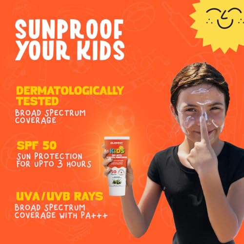 Elemnt Kids Sunscreen for Sports | SPF 50, PA+++ Dermatologically Tested, Water Resistant Mineral Sunscreen | Kid friendly formulation with Niacinamide, Olive Oil & Aloe Vera | Kids Sun protection for Girls, Boys 4 to 13 year old - 50gm - Image 3