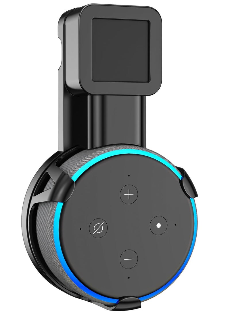 SYOSI 1PCS Smart Speaker Stand for Echo Dot 3rd Gen, Outlet Wall Mount Outlet Speaker Holder Plug-In Speaker Mount Echo Device Stand Echo Dot Accessory for Alexa with Cable Management, (AMM002-B) - Image 1