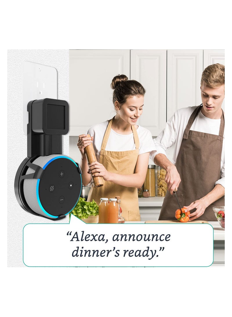 SYOSI 1PCS Smart Speaker Stand for Echo Dot 3rd Gen, Outlet Wall Mount Outlet Speaker Holder Plug-In Speaker Mount Echo Device Stand Echo Dot Accessory for Alexa with Cable Management, (AMM002-B) - Image 5