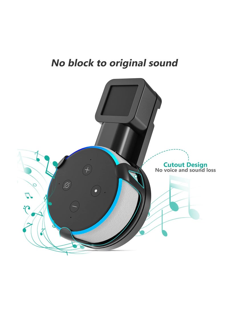 SYOSI 1PCS Smart Speaker Stand for Echo Dot 3rd Gen, Outlet Wall Mount Outlet Speaker Holder Plug-In Speaker Mount Echo Device Stand Echo Dot Accessory for Alexa with Cable Management, (AMM002-B) - Image 4