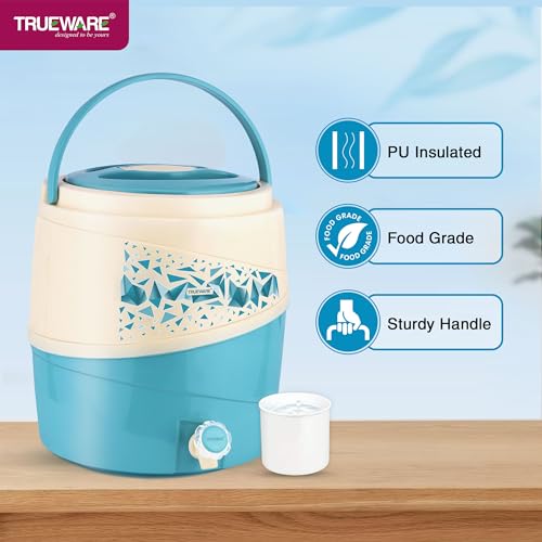 Trueware ICE Berg 22 Insulated Water Jug, 21 litres | Blue | PU Insulated | Food Grade | Easy to Carry | BPA Free | Ideal for Travel | Picnic | Homes | Office | Shops | Clinics | Extra Tap Free - Image 4