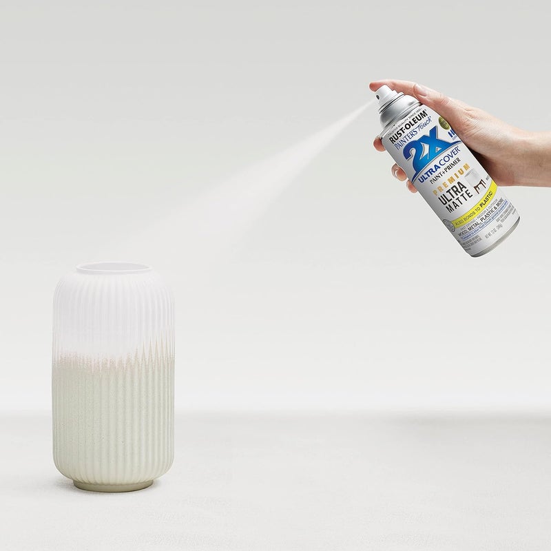Rust-Oleum 331181-3PK Painter's Touch 2X Ultra Cover Spray Paint, 12 oz, Ultra Matte White, 3 Pack - Image 5