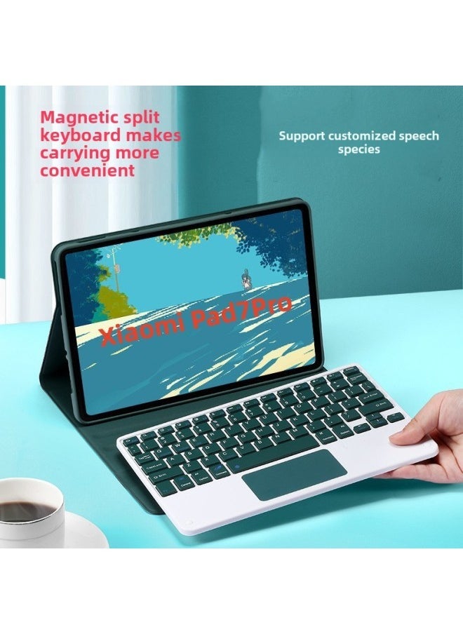 For Xiaomi Tablet 7pro Protective Case XiaoMi Pad7 Bluetooth Wonderful Control Backlit Keyboard Redmi10.6 Case-Color: Gentle Pink-Product Type:Xiaomi Pad 5pro  2022 (with 10inch Keyboard