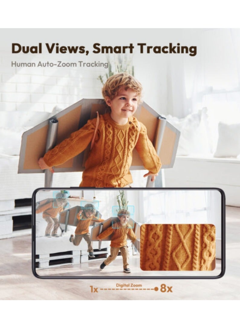 Botslab C224, an innovative security camera that offers excellent 4K 8MP image quality to capture every detail, The 2.4GHz Wi-Fi and Wi-Fi 6 wireless connection guarantees stability and speed. Google Assistant and IFTTT for easy control and integration with other Smart Home devices. - Image 2