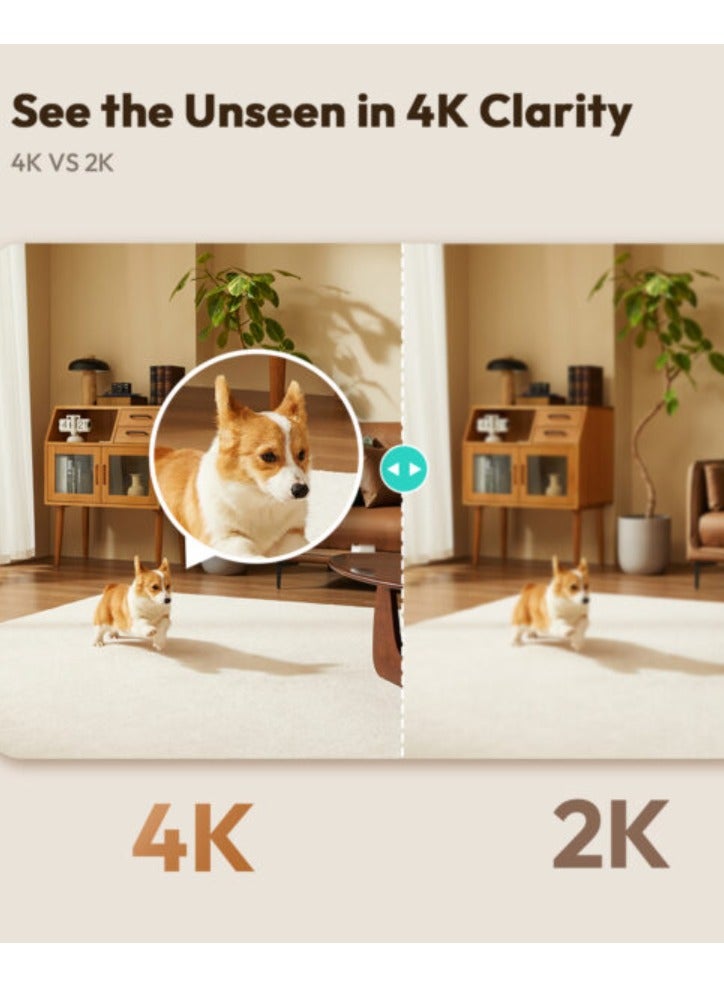 Botslab C224, an innovative security camera that offers excellent 4K 8MP image quality to capture every detail, The 2.4GHz Wi-Fi and Wi-Fi 6 wireless connection guarantees stability and speed. Google Assistant and IFTTT for easy control and integration with other Smart Home devices. - Image 3