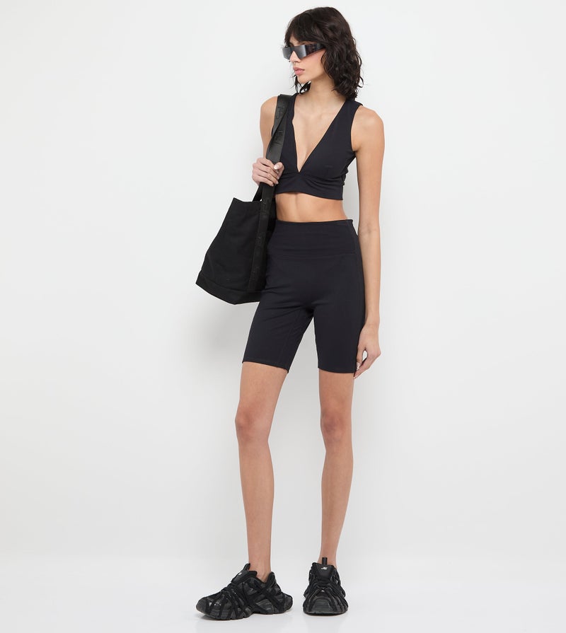 إف5 شورتات ركوب الدراجات النسائية بشعار - Image 1