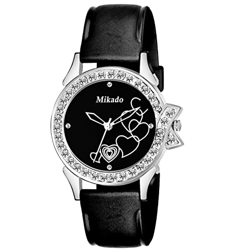Mikado Glorious Black Analog Watch And Pendant With Bracelet And Ring For Girls And Women - Image 2