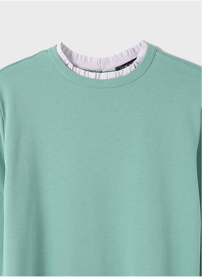 LC WAIKIKI Ruffle Collar Straight Long Sleeve Women's Tunic  - Image 3