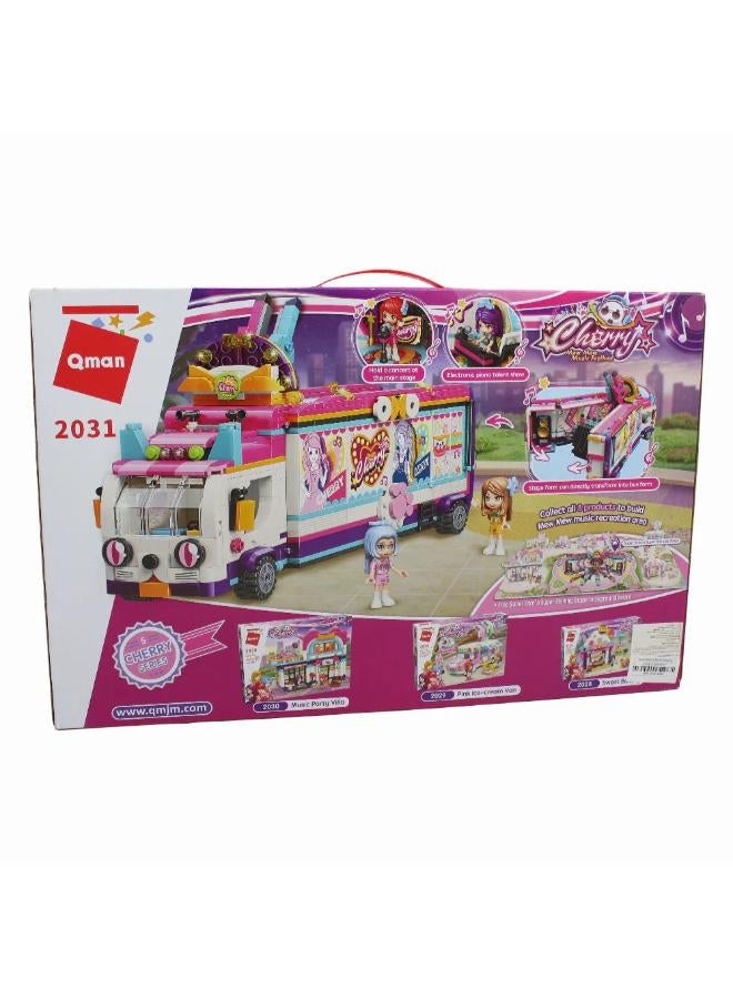Qman Cherry Mew Mew Music Festival Building Blocks - 984 Pcs - Image 2